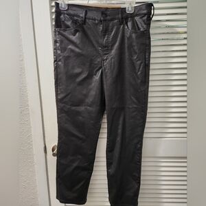 Women's Express Slim Super High Waist Metallic Blank Pants